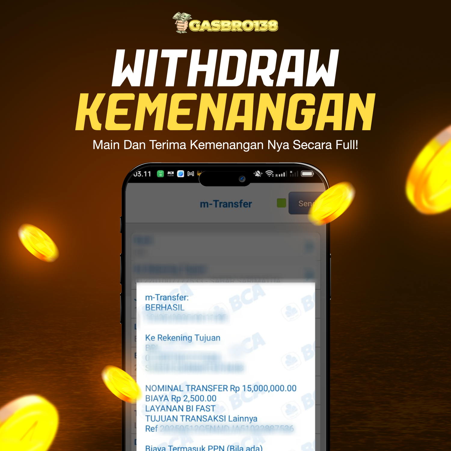 STOP RUNGKAD BRO!!! Tergacor Hanya Di GASBRO138 Kemenangan Resmi Modal Rp.1.985.000 Withdraw Rp.15.000.000